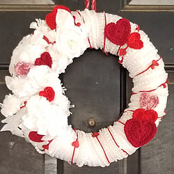 crocheted wreath by aaBrink, patterns by planetjune