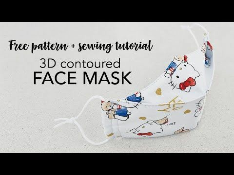 3d Contoured Face Mask tutorial from Japanese Sewing Books blog