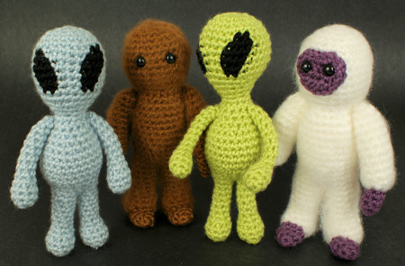 Aliens and Yeti & Bigfoot amigurumi crochet patterns by PlanetJune