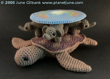 crocheted Discworld by planetjune