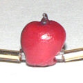 polymer clay apple bead