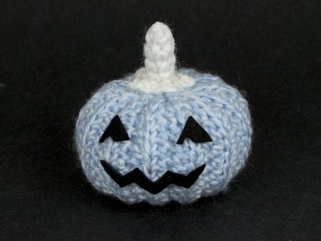 cute crocheted blue pumpkin by planetjune