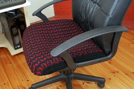 crocheted seat cover by planetjune