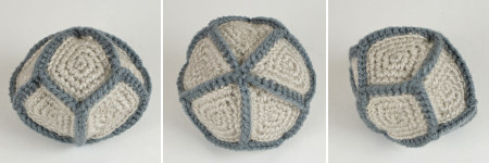crocheted d10 shape by planetjune