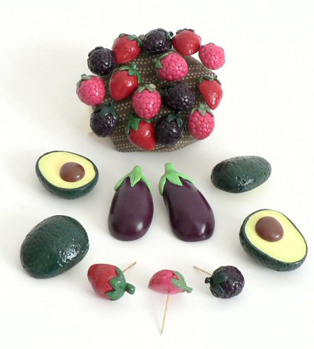 polymer clay fruit and vegetables