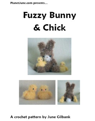 Fuzzy Bunny & Chick crochet pattern by June Gilbank