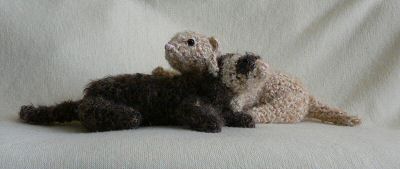 crocheted ferret friends