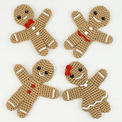 Gingerbread Family crochet patterns by PlanetJune