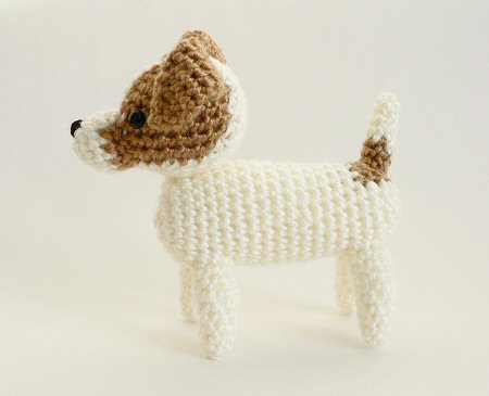 crocheted jack russell terrier