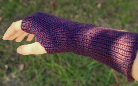 knitted wristwarmers by planetjune