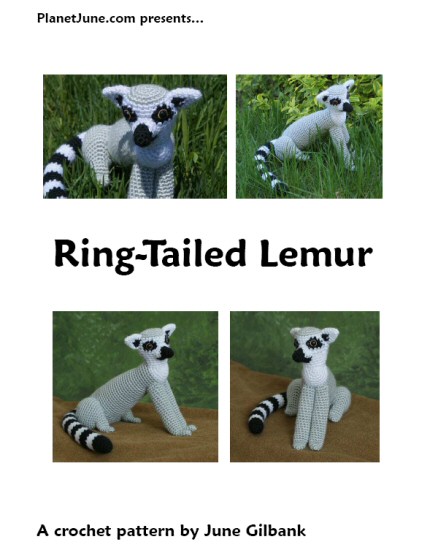 crocheted ring-tailed lemur by planetjune