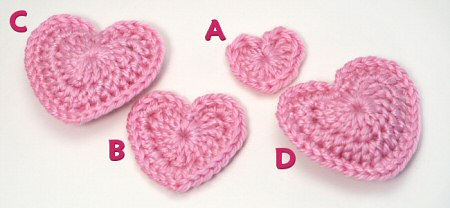 love hearts crochet pattern by planetjune