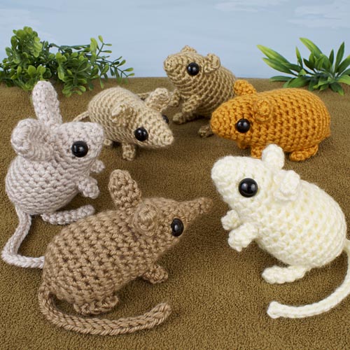 Mini Mammals 1 & 2 crochet patterns by PlanetJune