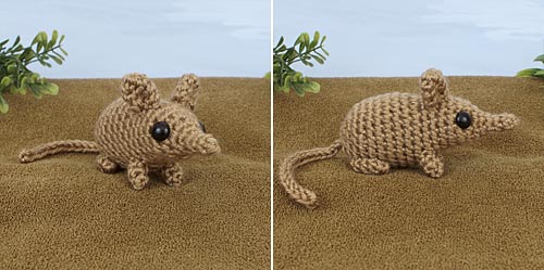 Mini Mammals crochet pattern by PlanetJune - Sengi