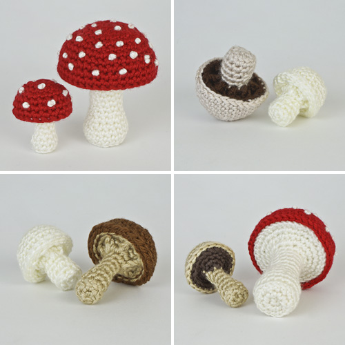 Mushroom Variations Expansion Pack crochet pattern by PlanetJune