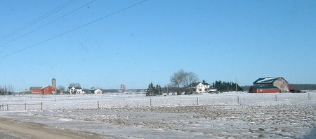 ontario farmland in the snow
