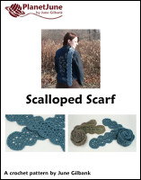 scalloped scarf crochet pattern