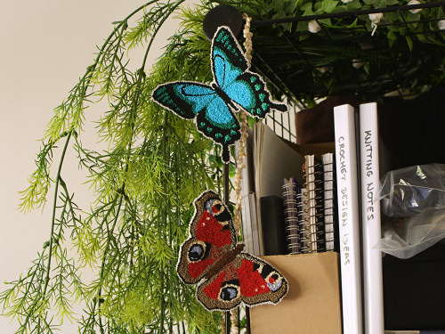 punchneedle butterfly: peacock by planetjune