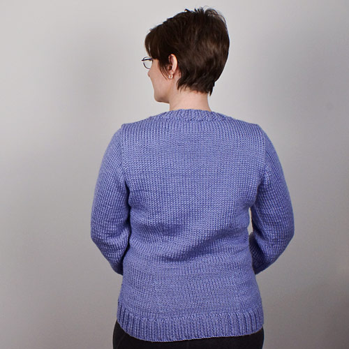 machine/hand knitted periwinkle sweater by planetjune