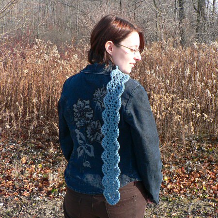scalloped scarf crochet pattern by planetjune