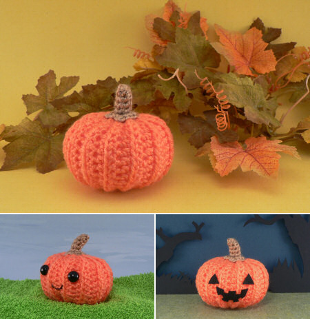 crocheted pumpkins by planetjune