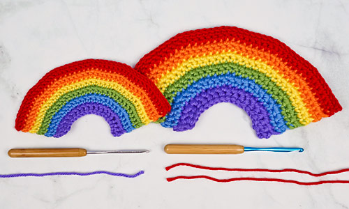 Happy Rainbows crochet pattern by PlanetJune