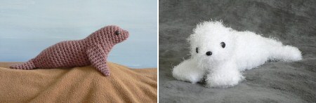 crocheted sea lion and seal pup patterns by planetjune