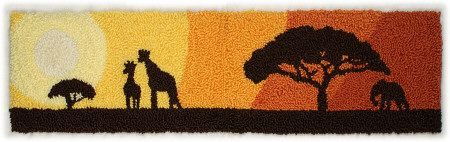 serengeti sunset punchneedle embroidery by planetjune