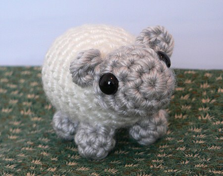 crocheted mini sheep by planetjune
