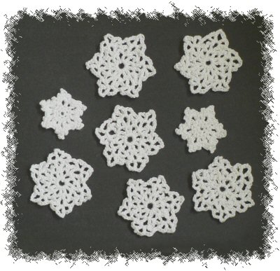 crocheted snowflakes