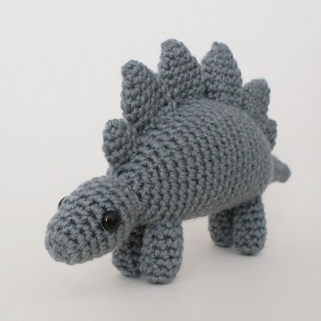 crocheted stegosaurus dinosaur by planetjune