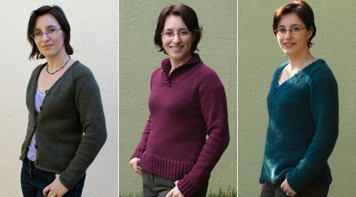 12 knit sweaters project: sweaters 1-3