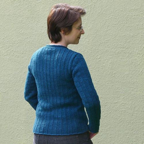 teal ribbed sweater