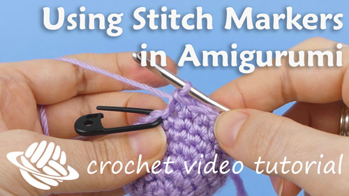 thumbnail image for the crochet video tutorial 'Using Stitch Markers in Amigurumi'