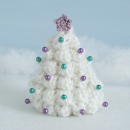 crocheted Christmas trees by planetjune