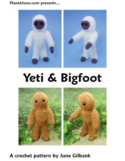 yeti & bigfoot crochet pattern by planetjune