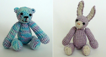 thread bear and bunny by planetjune