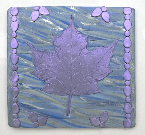 FIMO maple leaf plaque FIMO maple leaf plaque