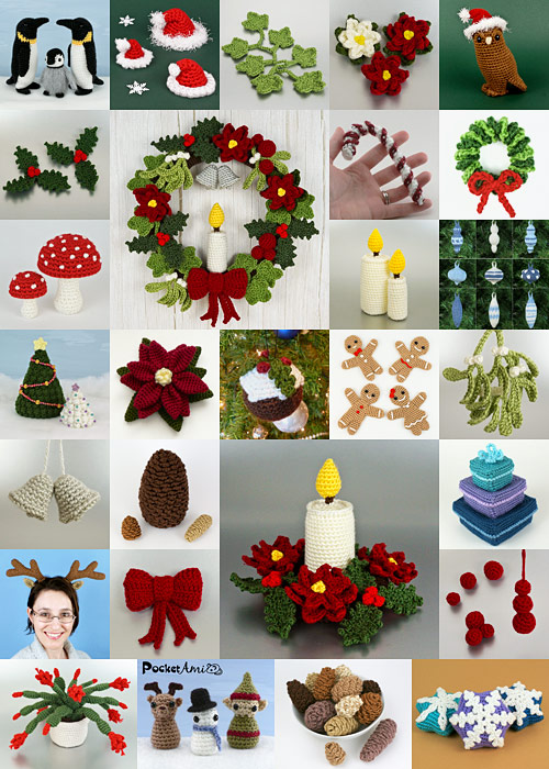 Christmas crochet patterns by PlanetJune