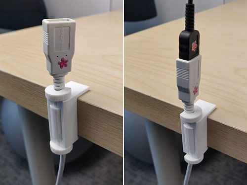 3d printed USB cable holder