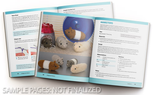 sample spreads from the upcoming book The Complete Guide to Amigurumi by June Gilbank