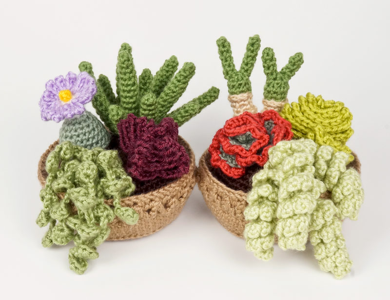 new Succulent Collections 3 & 4 crochet patterns by June