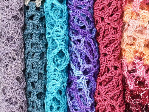 PlanetJune Accessories 2018 Shawl crochet pattern collection (teaser pic)
