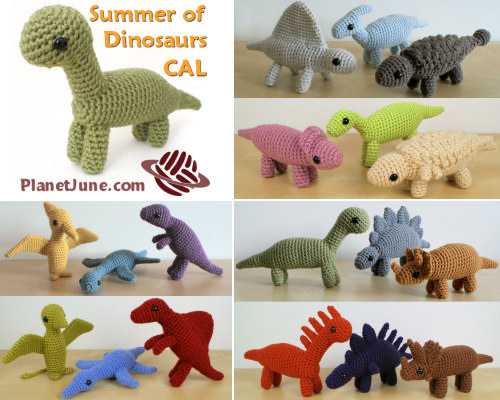 PlanetJune Summer of Dinosaurs CAL - pattern options