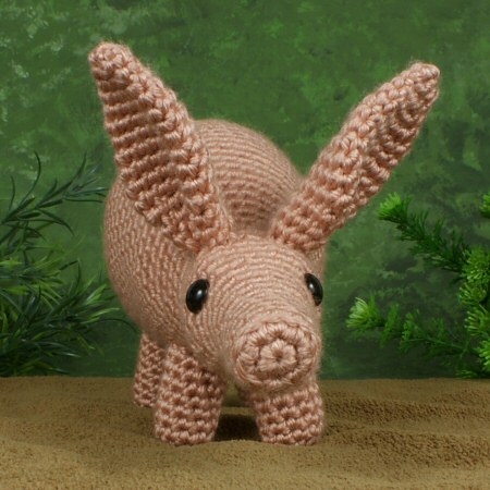 Aardvark amigurumi crochet pattern by PlanetJune