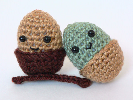 amigurumi acorns by planetjune