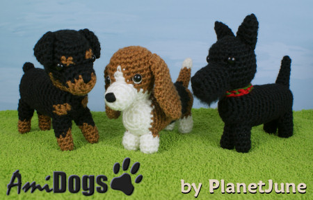 AmiDogs Set 7 crochet patterns by PlanetJune