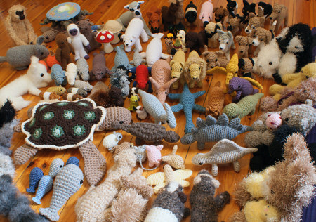 lots of amigurumi! all by planetjune