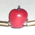 polymer clay apple bead polymer clay apple bead