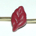 polymer clay leaf bead